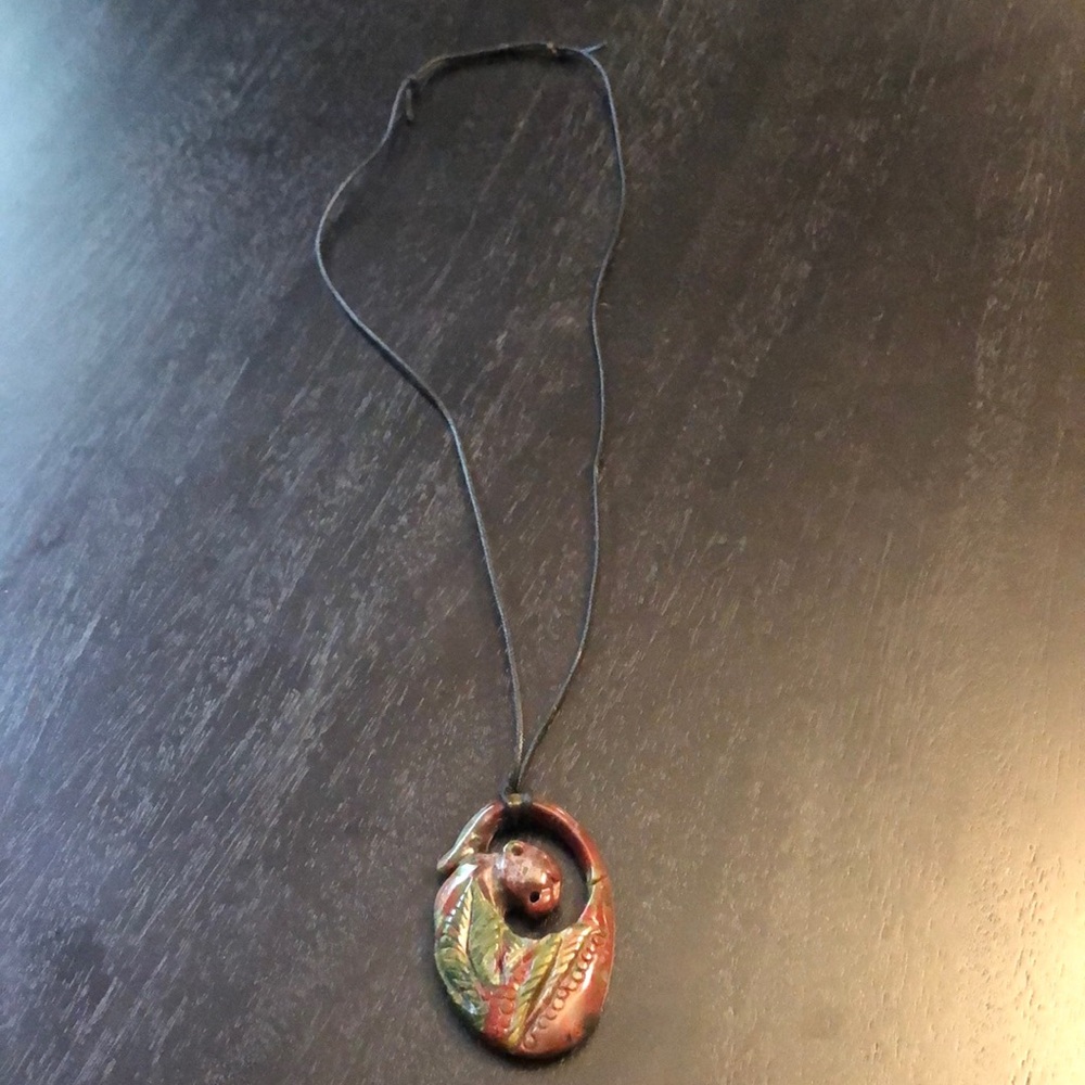 African bloodstone cheetah necklace
